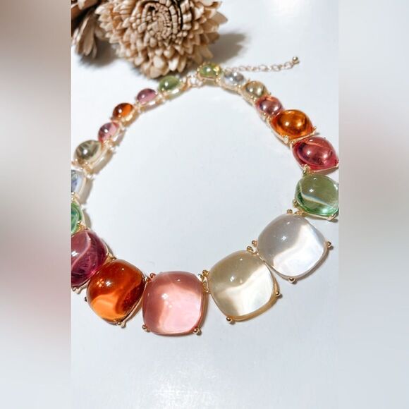 Multicolor crystal necklace M267 - Picture 2 of 3